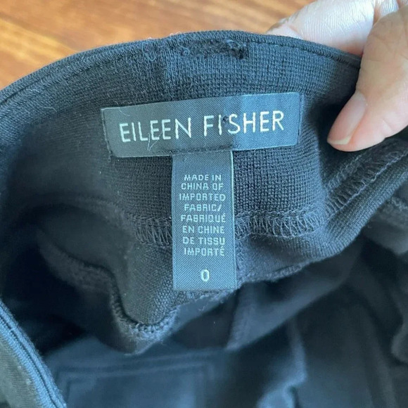 Eileen Fisher Black Skinny Pants Size 0 MSRP $258 EUC Stretchy Soft Minimalist - Picture 10 of 11